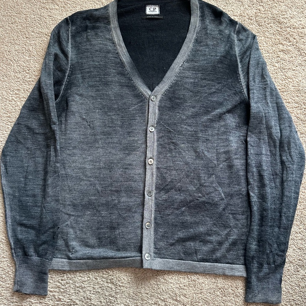 C.P. Company Charcoal Cardigan Sweater